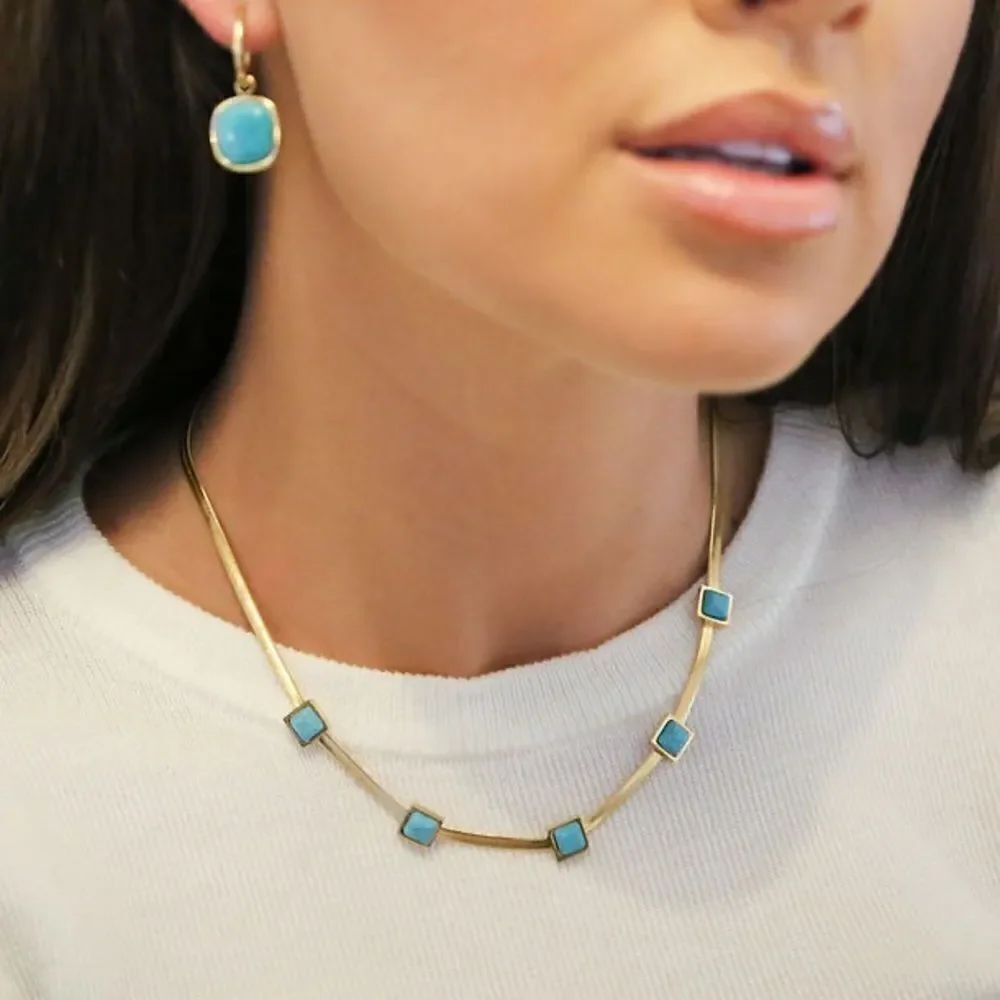 turquoise necklace A821
